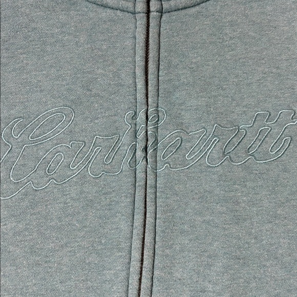 Carhartt Muted Green Teal FULL ZIP Hoodie – Women’s XL (16–18) - Picture 13 of 13